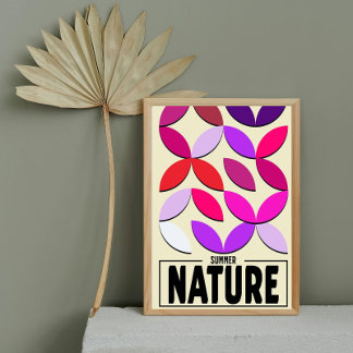 Foto Minimalist Nature Poster – Summer Botanic Wall Art