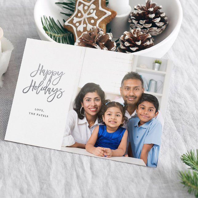 Foto minimalista con Silver Sparkle Happy Holidays (Subido por el creador)