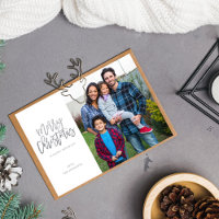 Foto minimalista con Silver Sparkle Merry Christma