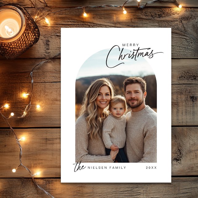 Foto minimalista de Feliz Navidad (Shown on a 5" x 7" card)