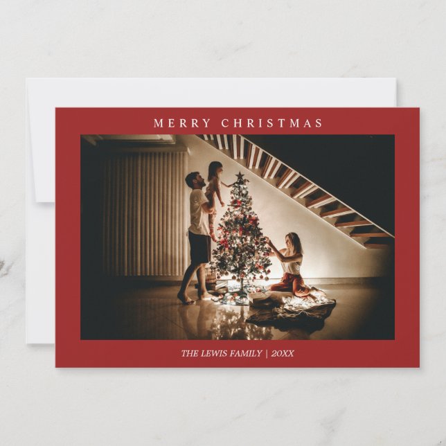 Foto minimalista de la navidad roja (Anverso)