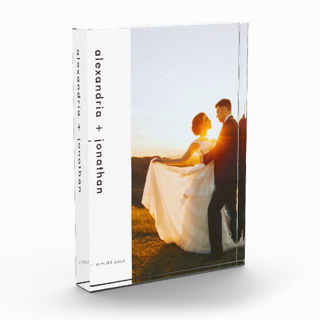 Foto Minimalista moderna de Monograma recién casad (Izquierda)