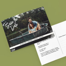 Foto Minimalista moderna Guardar la postal de fech