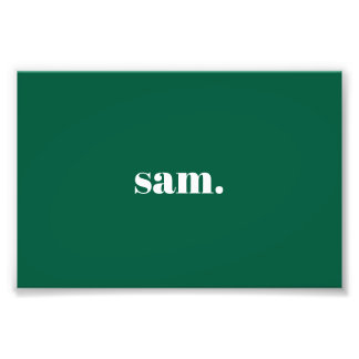 Foto Minimalista negrita texto personalizado verde