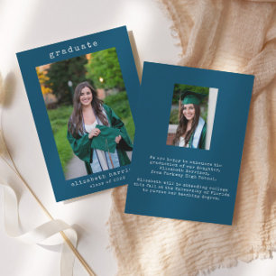 Foto Minimalista simple Invitación de graduación
