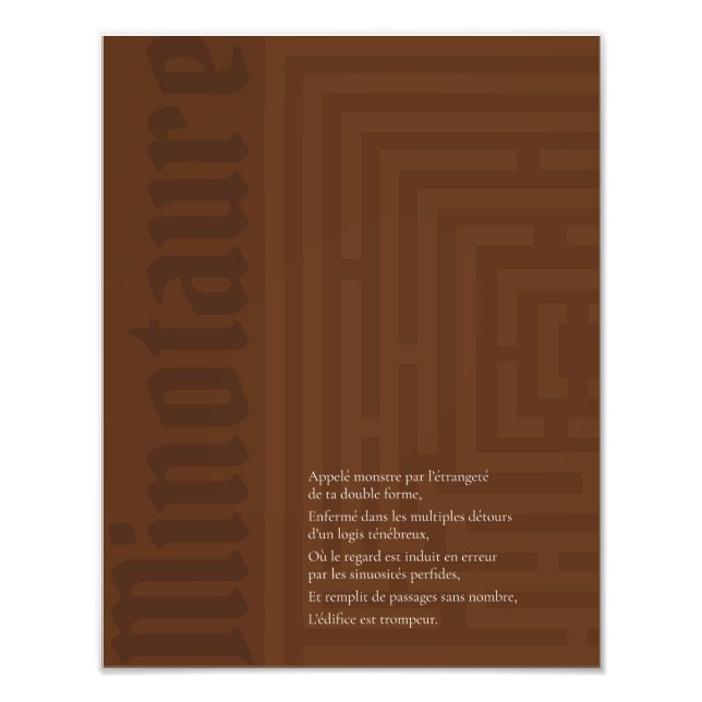 Foto Minotauro de Affiche (Frente)