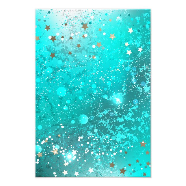 Foto Mint Turquoise Foil Background (Frente)