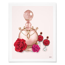 Foto Moda Moda Rosa Oro Perfume Botella Embarcadera