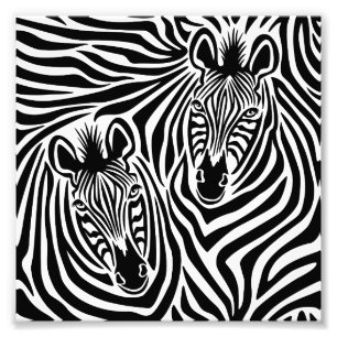 Foto Modelo blanco y negro del estampado de zebra de