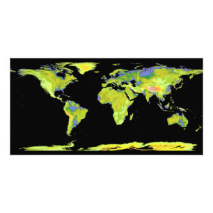 Foto Modelo de elevación digital de los continentes en 