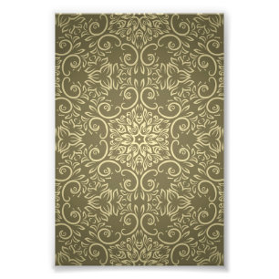 Foto Modelo elegante del papel pintado del oro