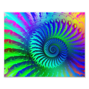 Foto Modelo psicodélico del azul del fractal