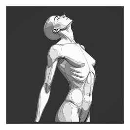 Foto Modern Android Anatomy - Large Format Art Poster