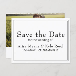Foto Modern Border Minimalista Save the Date