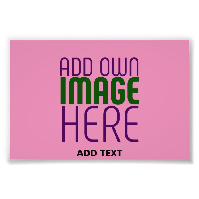 FOTO MODERN EDITABLE CUTE HOT PINK IMAGE TEXT TEMPLATE (Frente)