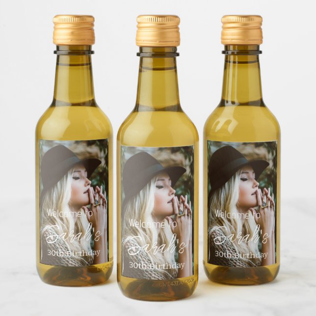 Foto moderna 30 Fiesta de cumpleaños Personalizado (Botellas)