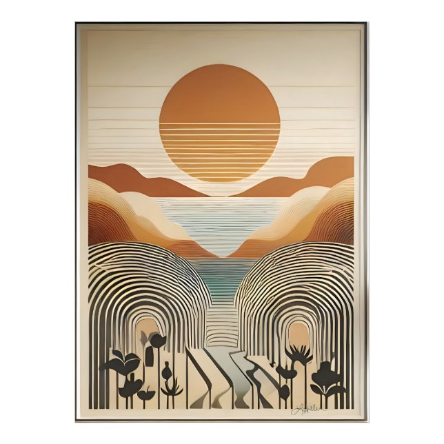 Foto Moderna Art Spring Valley Lake Sunset (Frente)