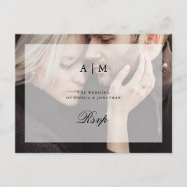 Foto moderna con superposición | Postal RSVP de bo