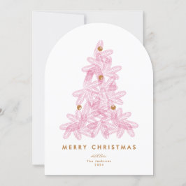Foto moderna de árbol rosa con tarjeta de arco nav