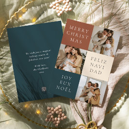 Foto moderna de Feliz Navidad multilingüe