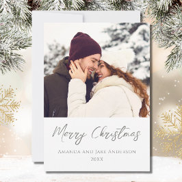 Foto moderna de Navidad blanca personalizada