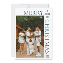 Foto moderna de Navidad Blue Merry