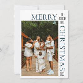 Foto moderna de Navidad Blue Merry