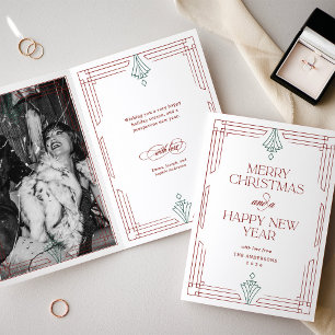 Foto moderna de Navidad con Art Deco   Blanco con 