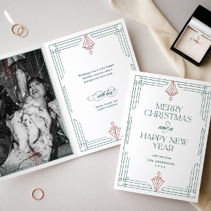 Foto moderna de Navidad con estilo Art Deco   Blan