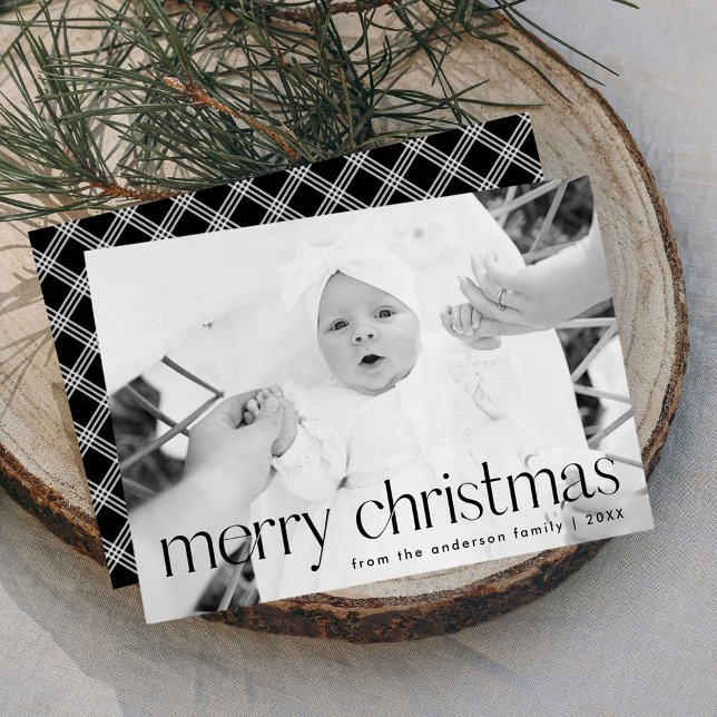 Foto moderna de Navidad con tipografía negra (Subido por el creador)