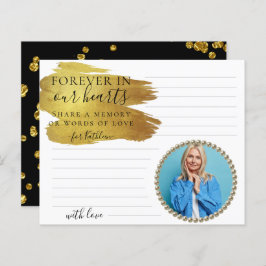 Foto moderna de oro comparte una tarjeta de funera