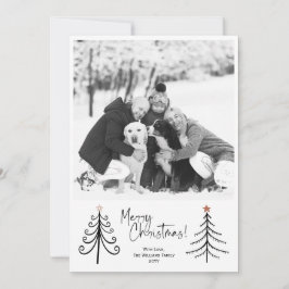 Foto moderna del árbol de Navidad blanco negro Min