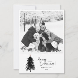 Foto moderna del árbol de Navidad blanco negro Min