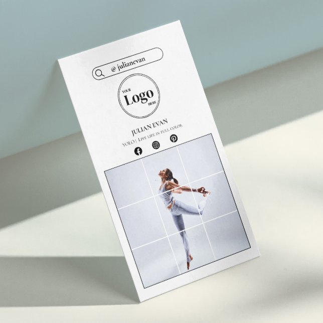 Foto moderna en Instagram - Tarjeta de visita blan (Subido por el creador)