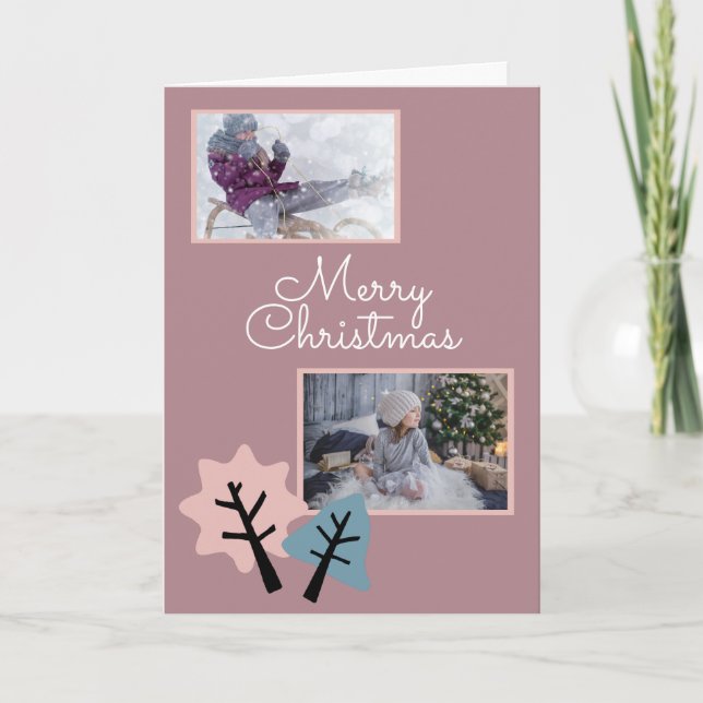 Foto Moderna Feliz Navidad Familia (Anverso)
