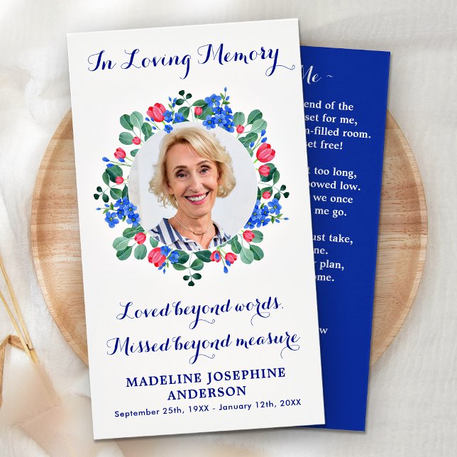 Foto moderna Floral Memorial Tarjeta Oratoria Fune (Subido por el creador)