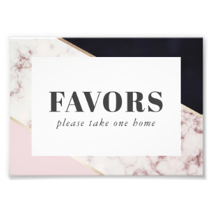 Foto Moderna Moda Marble Bridal Shower Favor