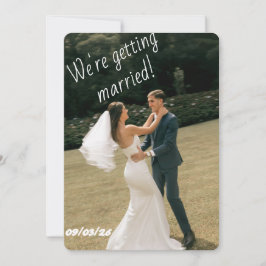 Foto moderna Nos vamos a casar Tarjeta de anuncio 