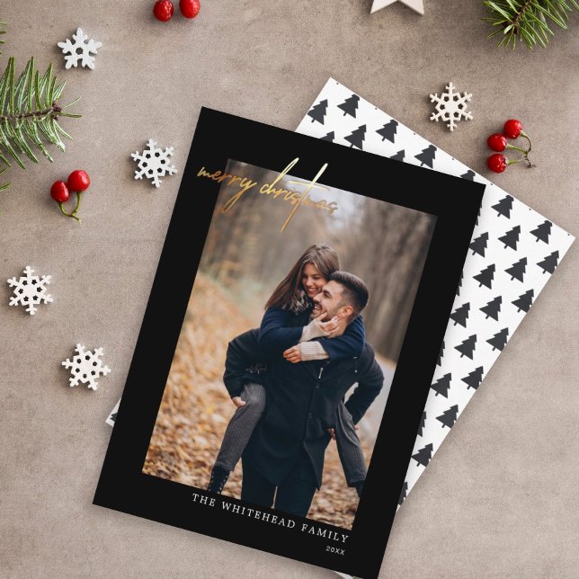Foto moderna oro Feliz Navidad negro (Subido por el creador)