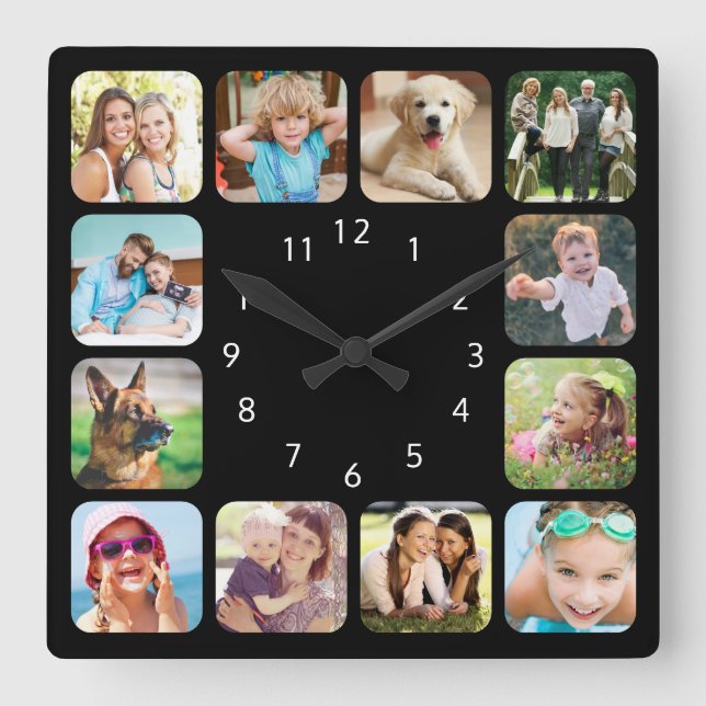 Foto moderna personalizada Reloj de pared acrílico (Anverso)