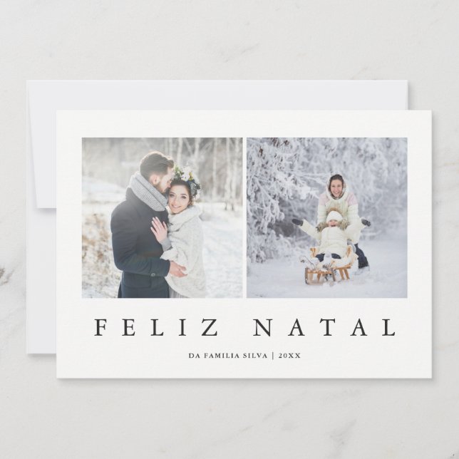 Foto moderna portuguesa natal del navidad dos de (Anverso)