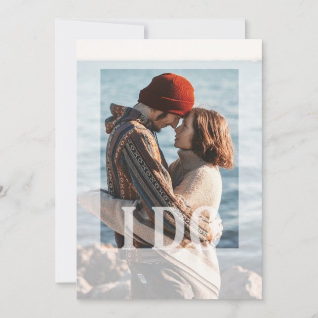 Foto moderna que hago, invitaciones de boda (Anverso)