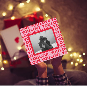 Foto moderna Red & Pink Love You Valentines Gift