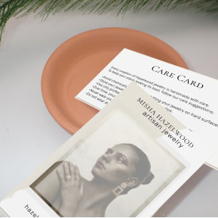 Foto moderna Tarjeta de cuidado de joyas hecha a m