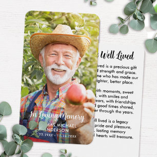 Foto moderna Tarjeta de plegaria funeraria simple