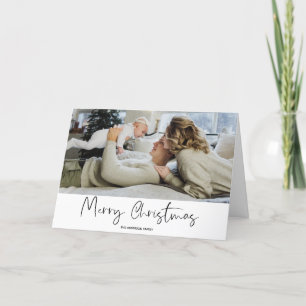 Foto moderna, tarjeta plegada navidad navideña