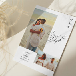 Foto moderna y sencilla Guardar la invitación de f