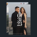 Foto moderna y simple Guardar la tarjeta de fecha<br><div class="desc">Esta foto moderna y simple Guardar la tarjeta de fecha mostrará con audacia su fecha y los detalles simples de su día especial. Añadir una foto para un toque personal extra.</div>