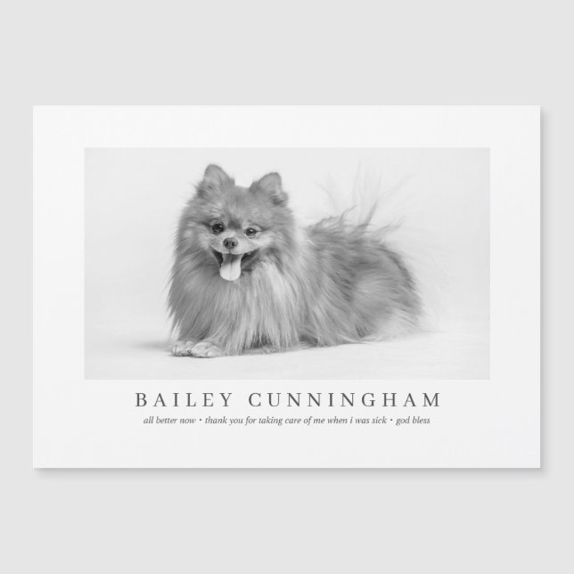 Foto Moderna Y Simple Mascota Gracias Enfermeras D (Anverso)