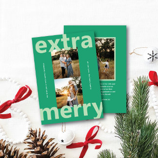 Foto moderna y tipográfica audaz de Feliz Navidad